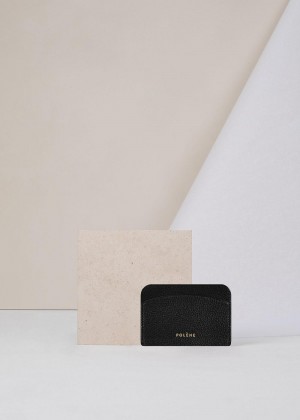 Polene Card Holder Wallets Black | 94813CWMF