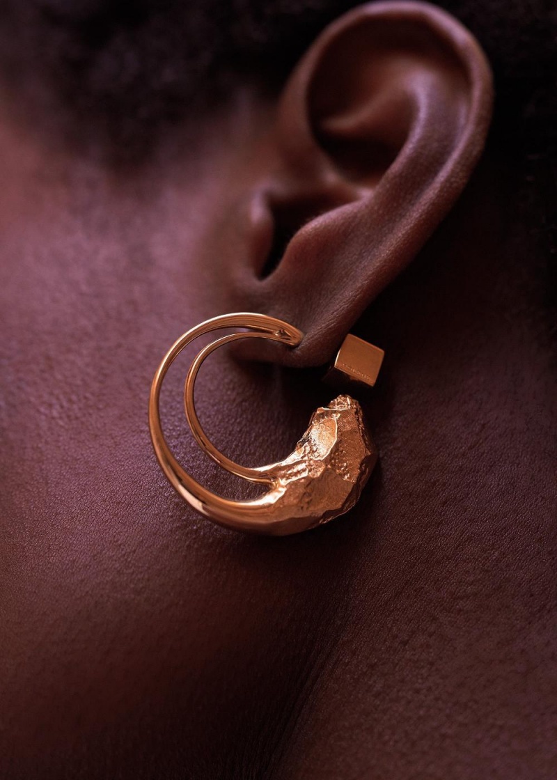 Polene Eroz Hoop Earrings Gold | 38162VXEM