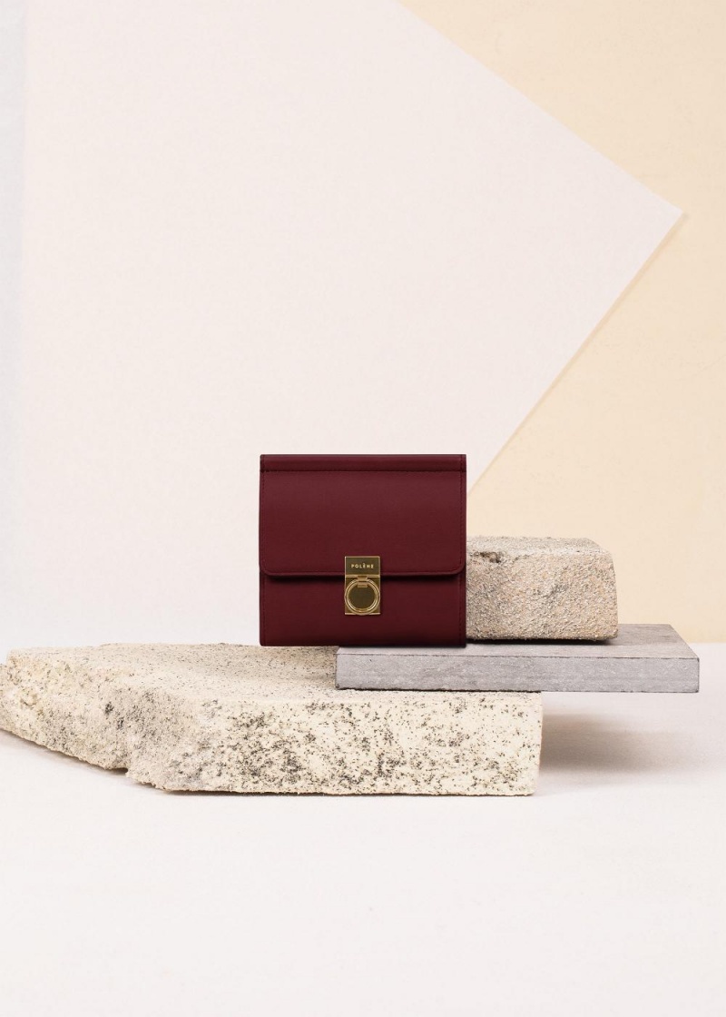 Polene Numéro Sept Wallets Burgundy | 91847TUSW