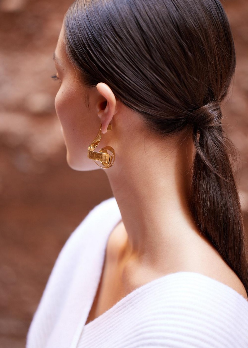 Polene Éole Spiral Earrings Gold | 61890RZSF